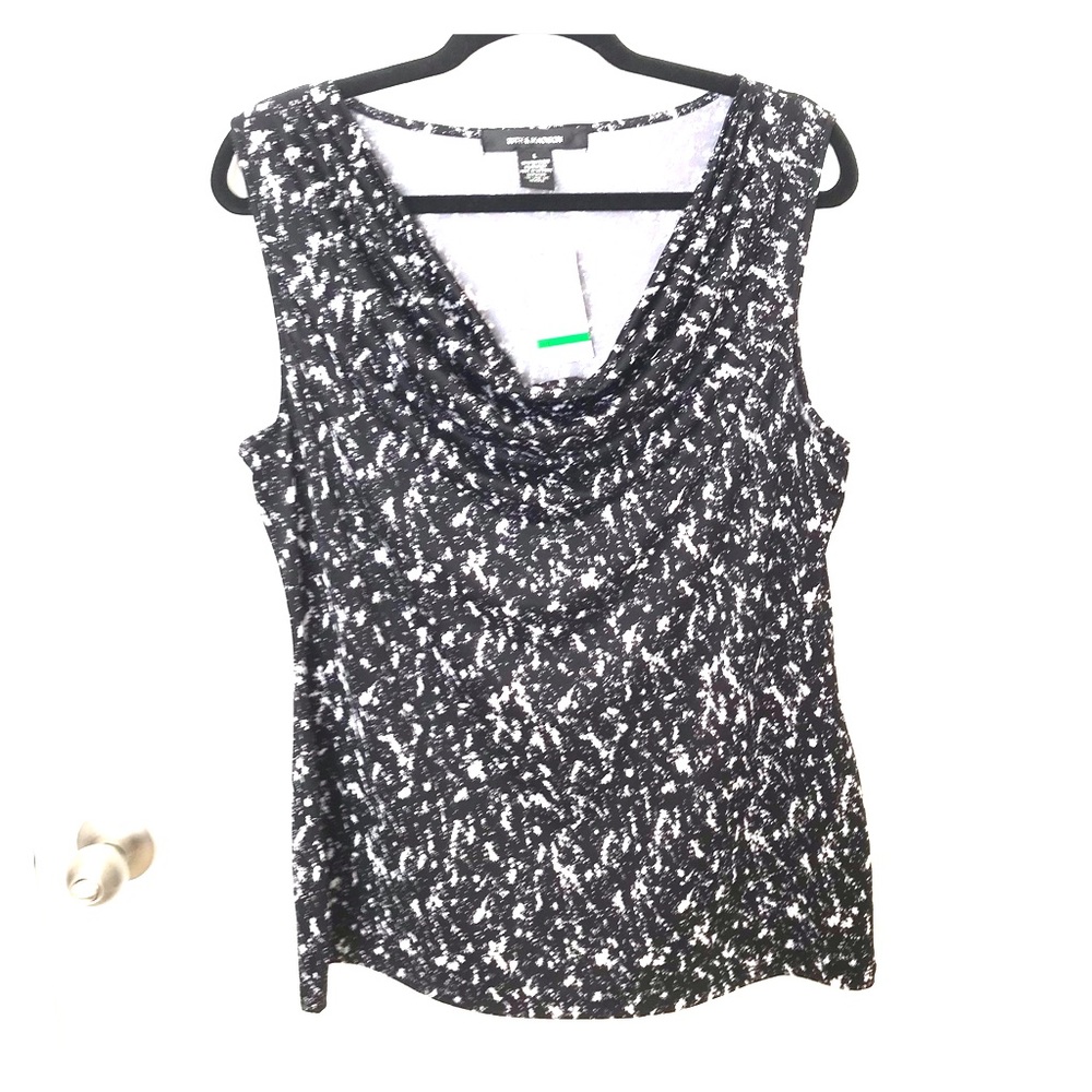 NWT 89th & Madison cowl neck top L Fits like XL